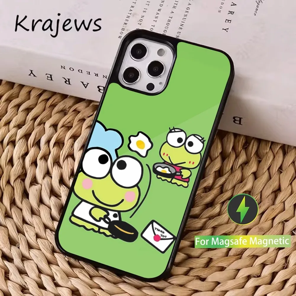 Cartoon K-Keros K-Keroppis Phone Case  For iPhone 16,15,14,13,12,11,Pro,Max,Plus,Mini, Magsafe,Magnetic Wireless Charging Case