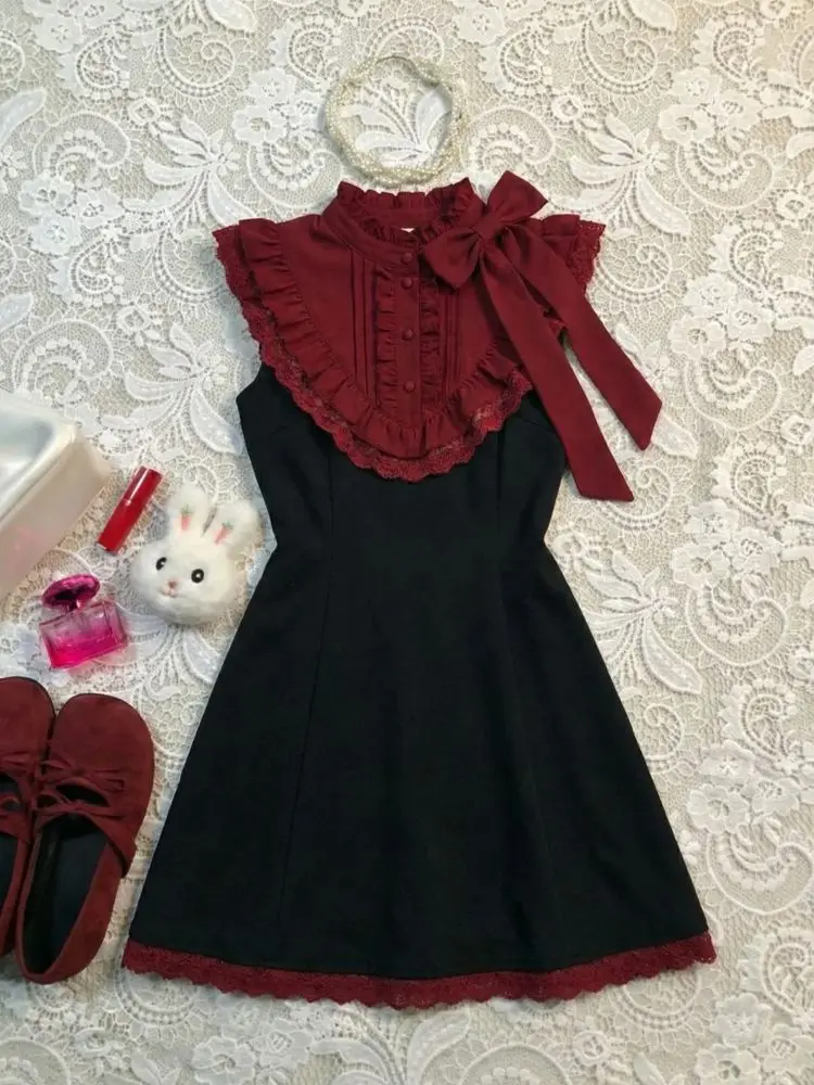 

Нежное платье без рукавов в стиле Y2K 90-х, кружевное, облегающее, винтажное, женское, короткое, летнее, в стиле Харадзюку, корейское, мини-юбка, фейрикор, эмо-шик