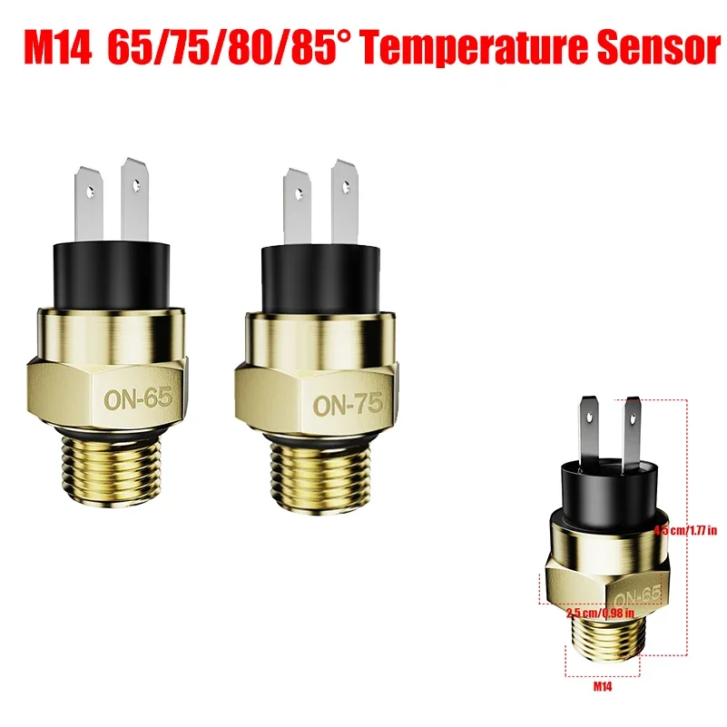 M14 Motorcycle Electric Radiator Coolant Fan Water Temperature Thermostat Switch Temp Sensor For 125 150 200 250 300 400 450