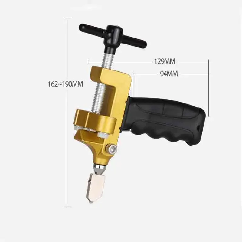 Cortador de vidrio de diamante para corte de azulejos de vidrio, juego de cortador de vidrio 2 en 1, herramienta de construcción Manual, cortador de