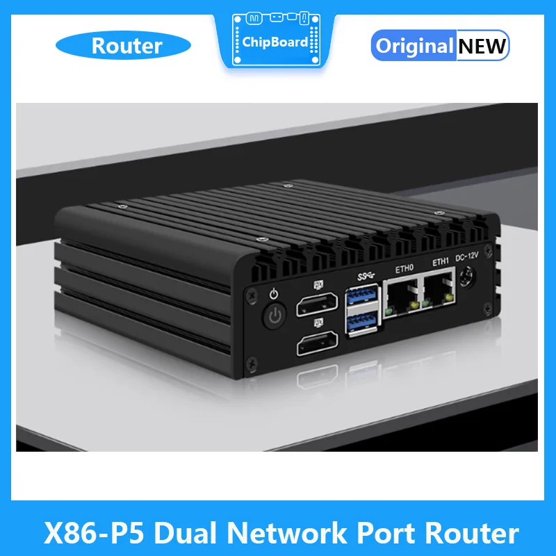 X86-P5 Roteador de rede dupla, minicomputador N100, 6W, suporte ao processador Intel Alder Lake-N