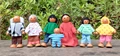 7pcs brown figure