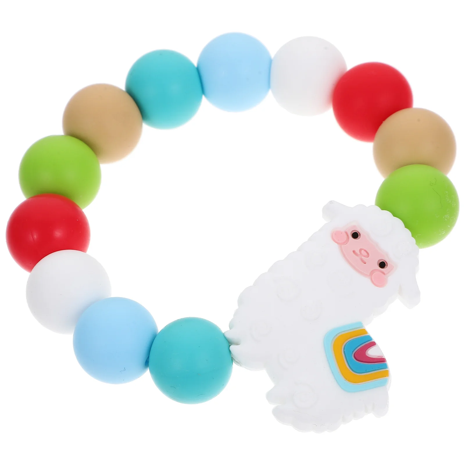 سوار تسنين من السيليكون اللطيف على شكل ألبكة للأطفال الرضع، تصميم آمن وناعم يدعم التنمية الحسية وقبضة مريحة