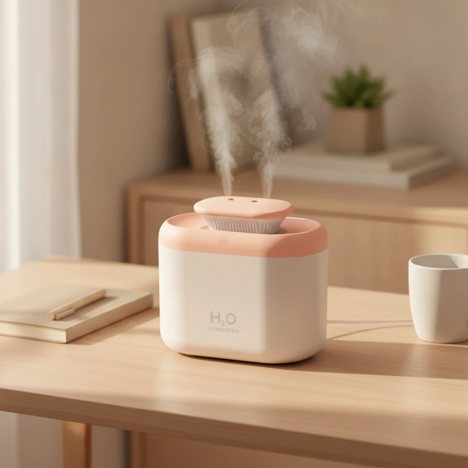 Cool Mist Humidifier Quiet Desktop Humidifier Appliance Silent Auto Shut-off for Office Workers, Bedroom, Bedside Table