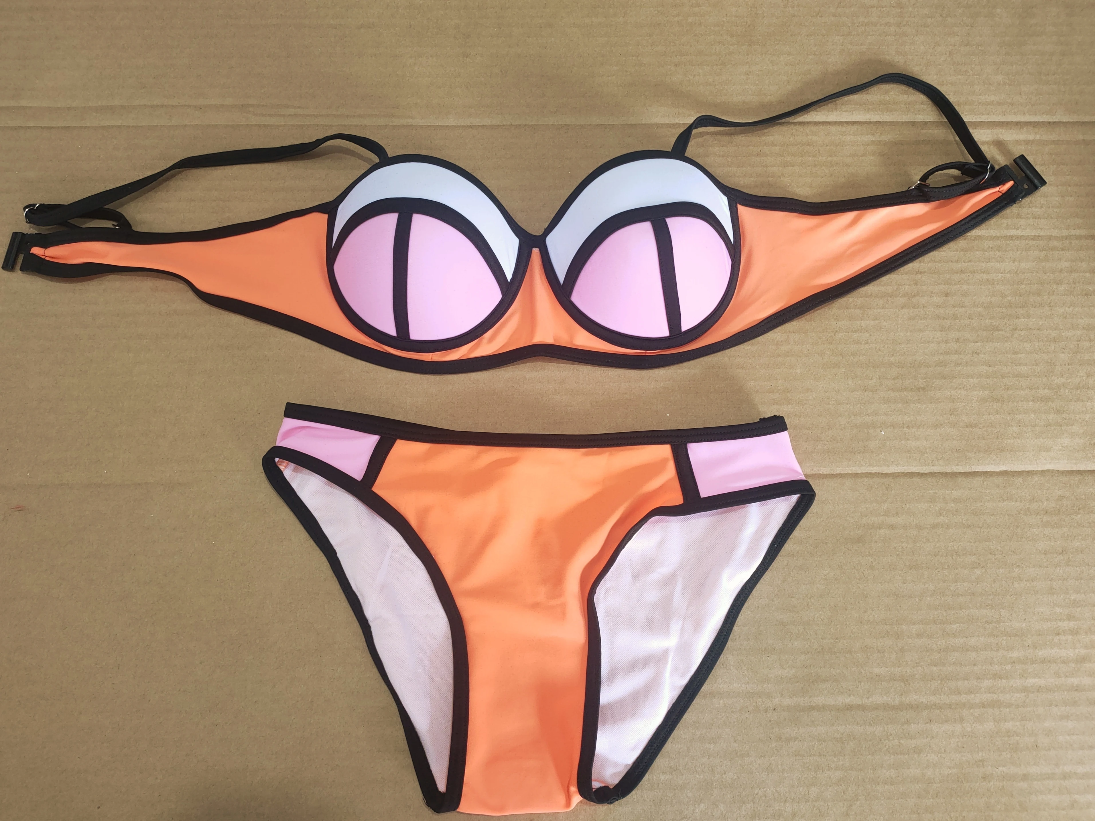 F4297 Women's swimsuit Multi Colour Neoprene Bikini Women Sexy Bikini 2025 women's push up swimsuit