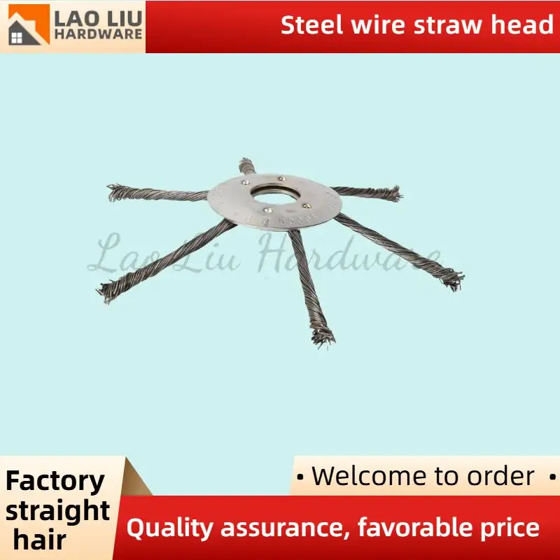 

Grass Trimmer Steel Wire Head: Universal Design for Straight Shaft Brushcutters, Ideal Tool for Moss and Rust Removal