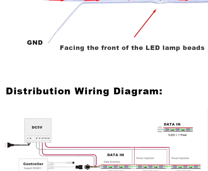 5V 12V WS2811 WS2812 3PIN Clear Lense LED String Lights Dream Color RGBIC Addressable Individually Fairy Seed Pixels Light