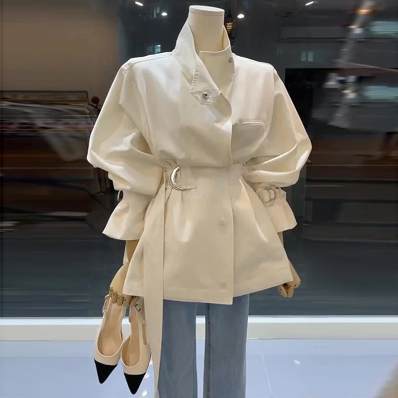 Wczesna Wiosna Nowa Kolekcja Damska Sensacja Uliczna Moda Płaszcz Sezon Wiosna 2025 Dwurzędowy Design Sve Polyes...