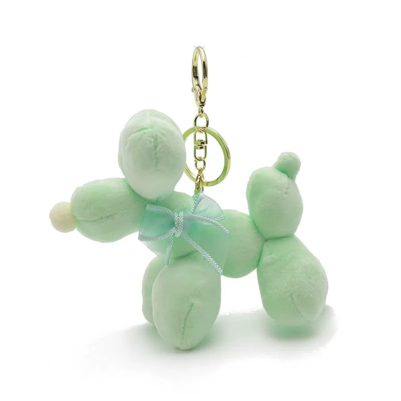 New Fashion Balloon Dog Shape Plush Toy Keychain Fun Cute Colourful Puppy Plush Doll Pendant Backpack Decoration Charm Gift