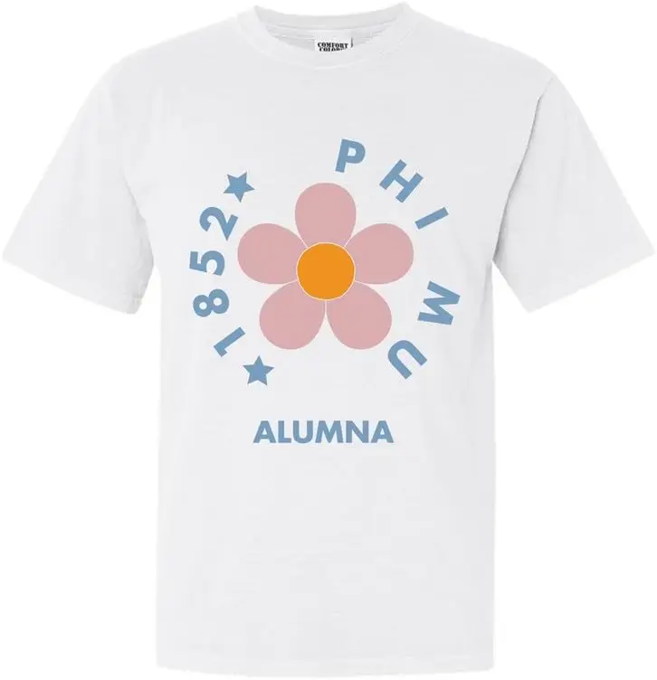 Phi Mu Comfort Colors Tshirt | Phi Mu Floral Alumna Sorority Comfort Colors Tee