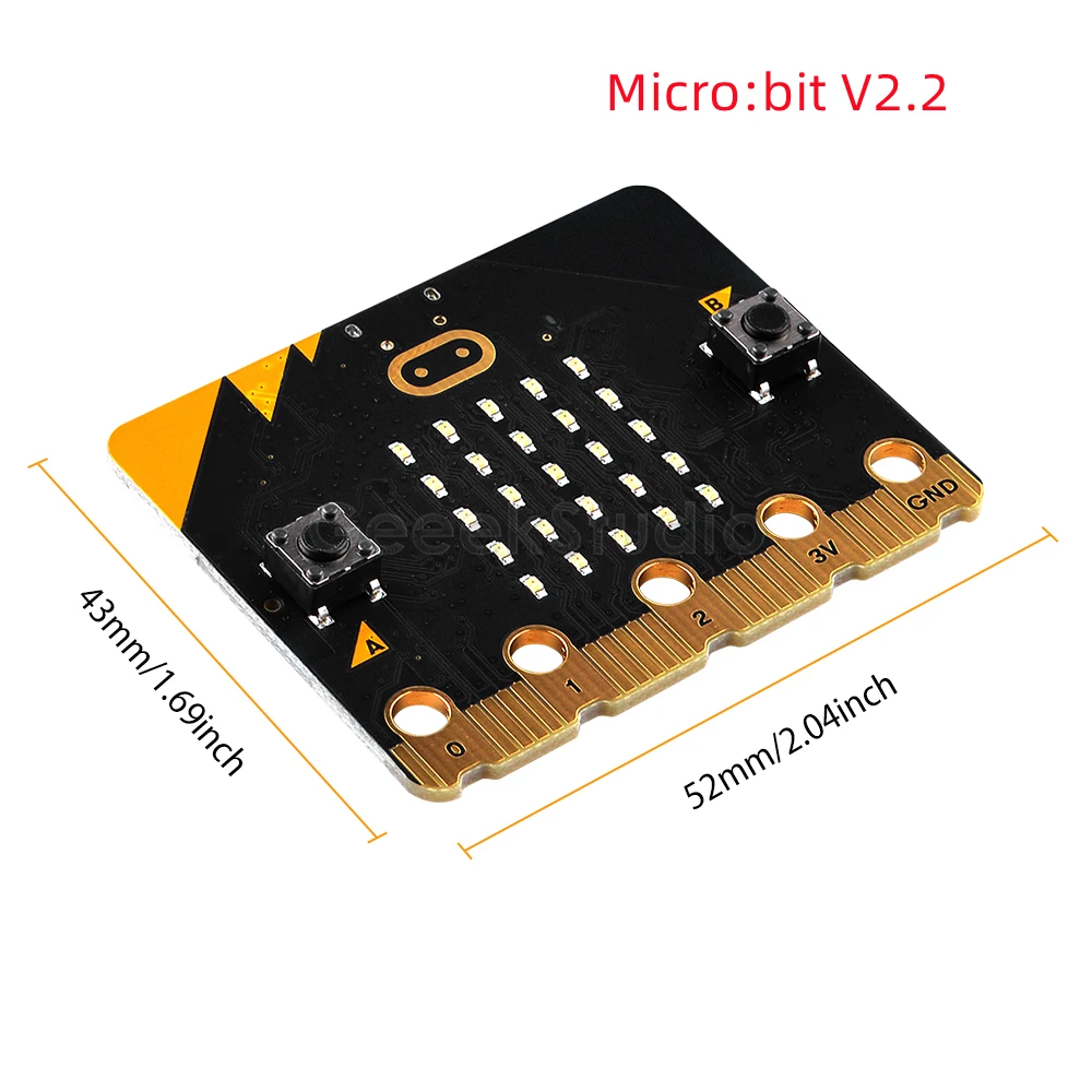 

BBC Micro:bit V2.2 Board with Micro USB Cable and Battery Holder for Coding and Programming(Not Include Batteries)