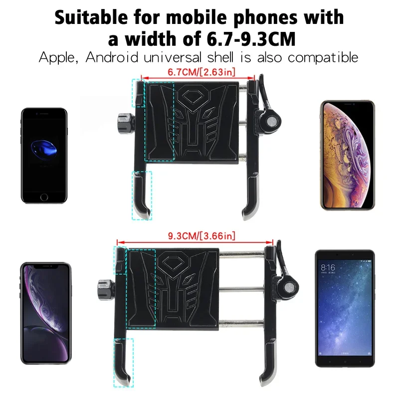 Supporto per telefono da bicicletta a sgancio rapido Staffa per telefono cellulare regolabile Bick per supporto per manubrio moto per iPhone Xiaomi