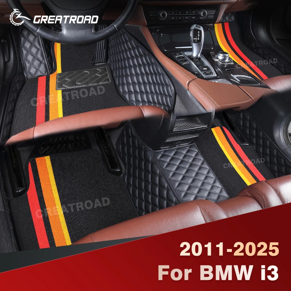 

Для BMW i3 всех моделей i01 G28 BEV 2011-2025 двухслойные автомобильные коврики на заказ, автомобильный ковер, аксессуары для интерьера