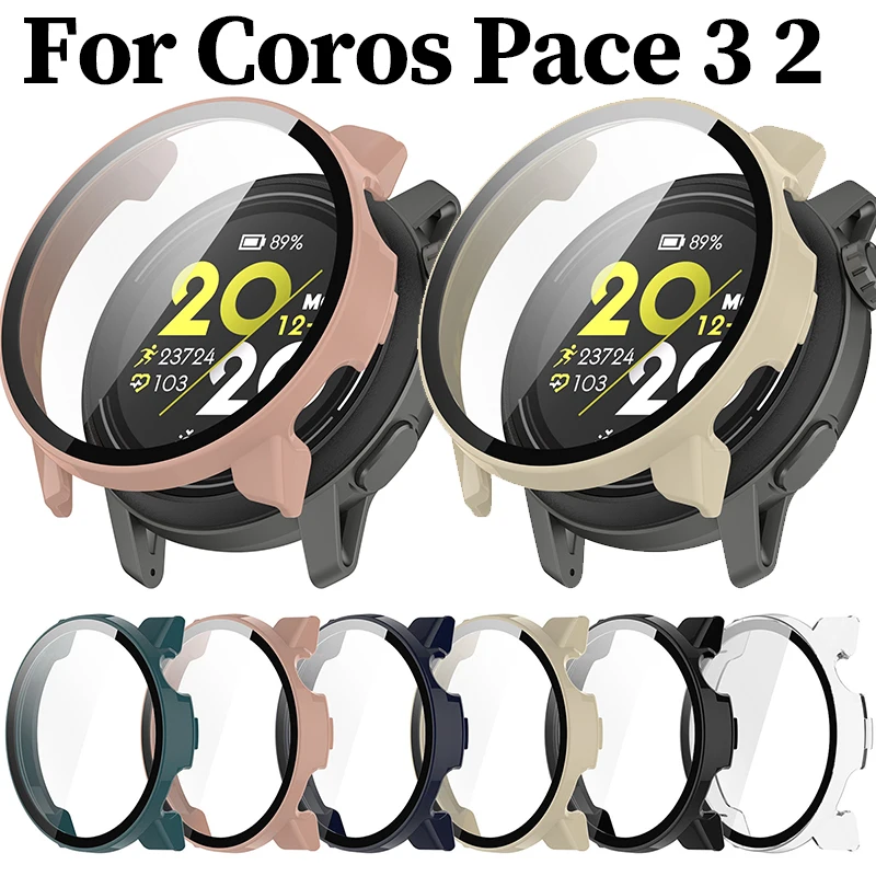 Tempered Glass Case For Coros Pace 3 2 Smart Watch Strap Protective Cover Bumper Pace 3 2 Screen Protector Shell Accessories