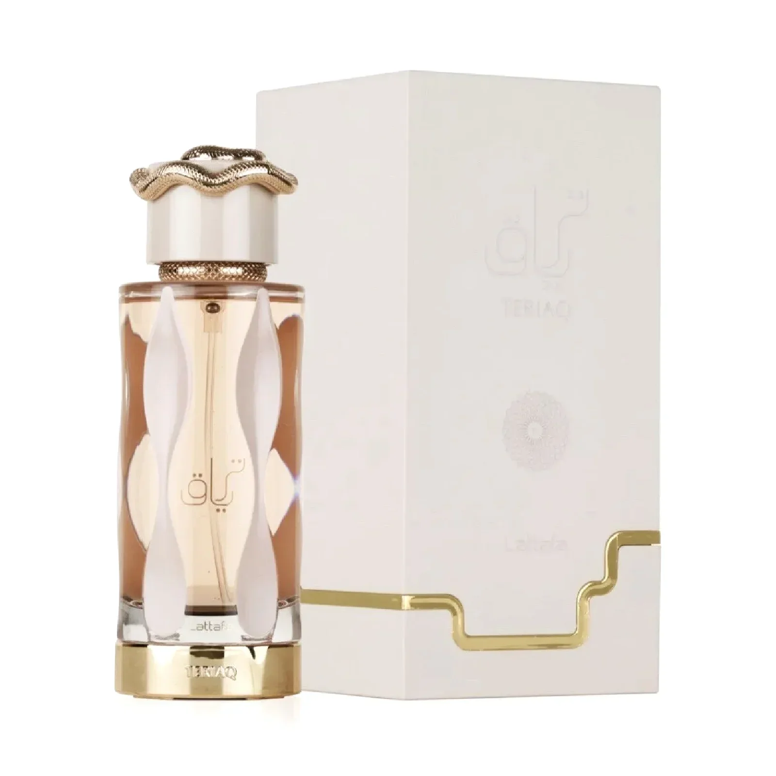 

Lattafa Teriaq Eau de Parfum for Everyone – 100 ml / 3.4 fl. oz | Sweet Gourmand Leather Fragrance Inspired by Lattafa