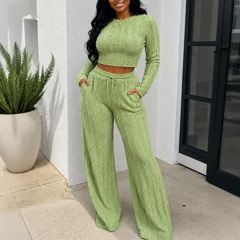 2 Piece African Clothes for Women Autumn Spring Africa Long Sleeve O-neck Polyester Top Long Pant Matching Sets African Clothing