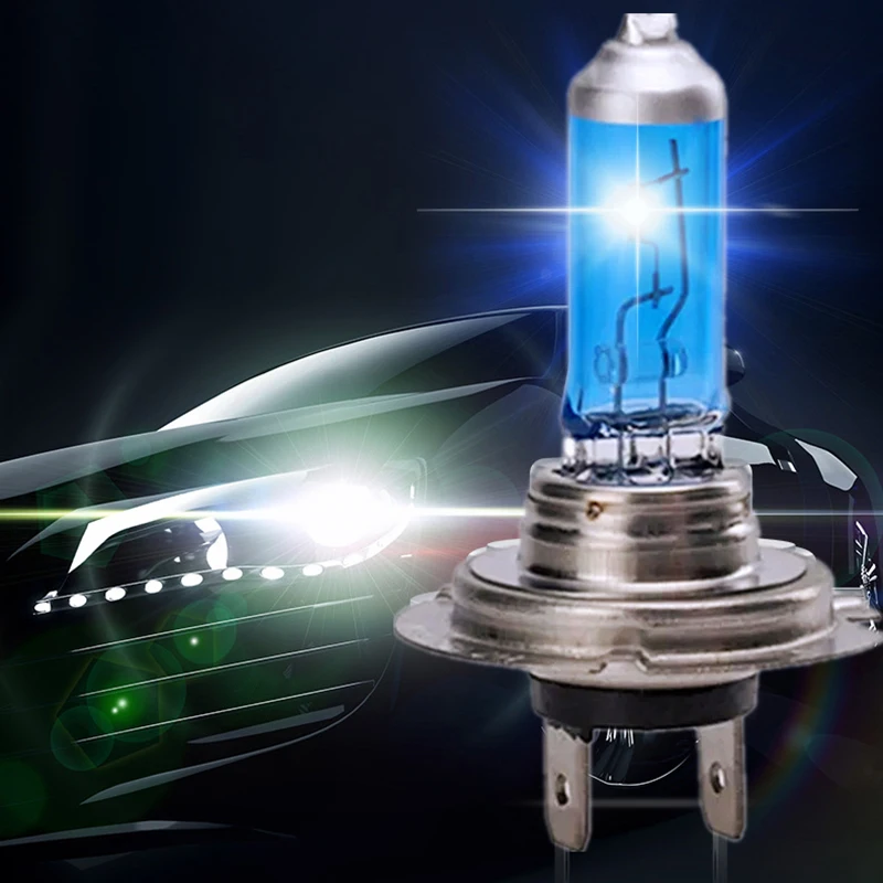 2Pcs H1 H3 H4 H7 H11 Car Headlight Bulbs 12V 55W 6000K White Halogen Lamps Auto High Low Beam Projector Fog Light