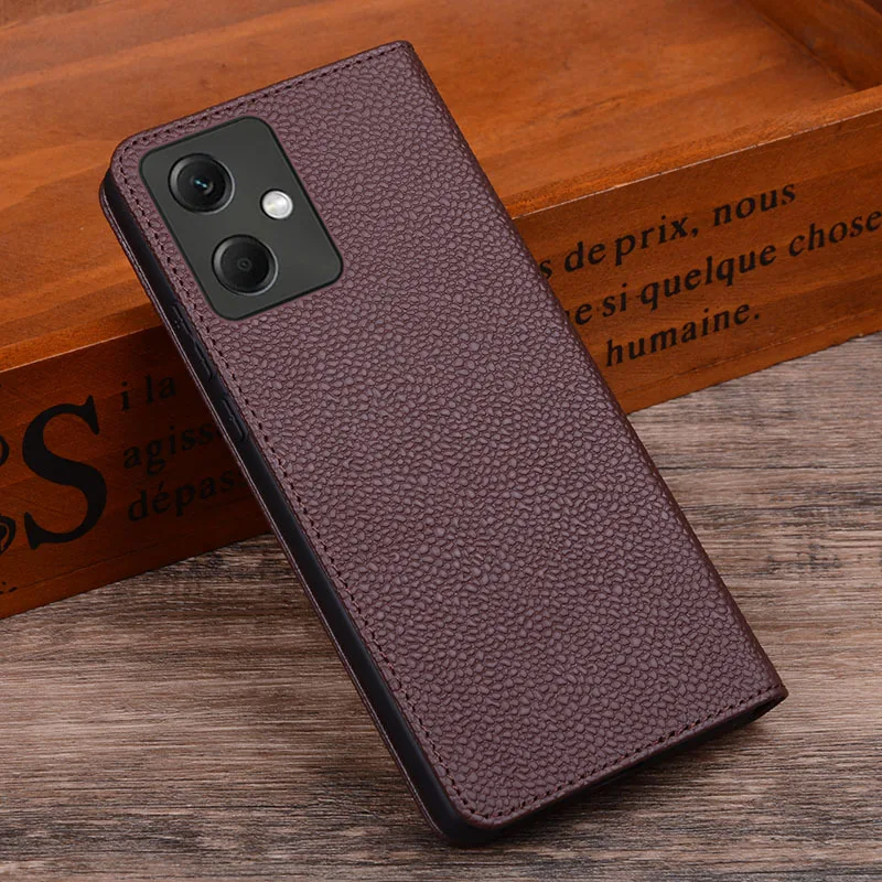 Hot Sales Luxury Genuine Leather Flip Cases For Xiaomi Redmi Note 12 Note12 Pro + Plus Leather Half Pack Phone Case Shockproof