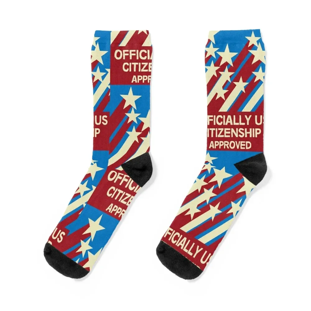 

American Citizenship - US Green Card Gifts - Citizenship Parry Gifts - USA Citizenship Socks warm winter Men's Socks Women's