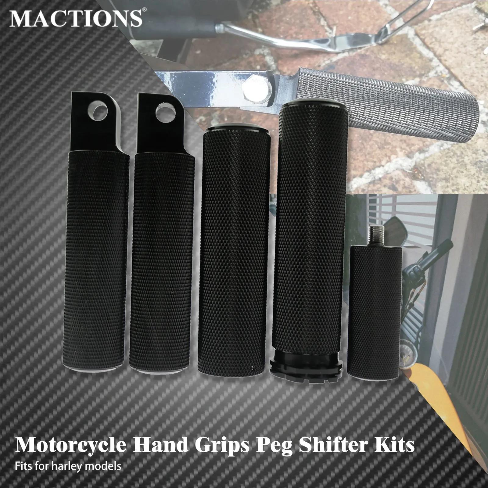 

Motorcycle Hand Grips Foot Peg Shifter Nail Footrests Kits For Harley Sportster XL1200 883 Dyna FXDB Touring FLHT FLHR Softail