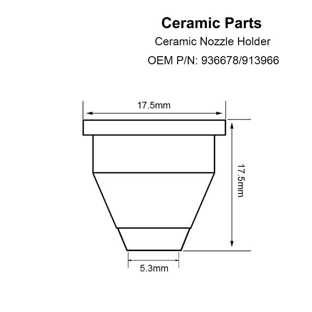 1 قطعة HAOJIAYI الليزر السيراميك فوهة حامل OEM دبوس 936678/913966 لرأس القطع بالليزر الألياف #6