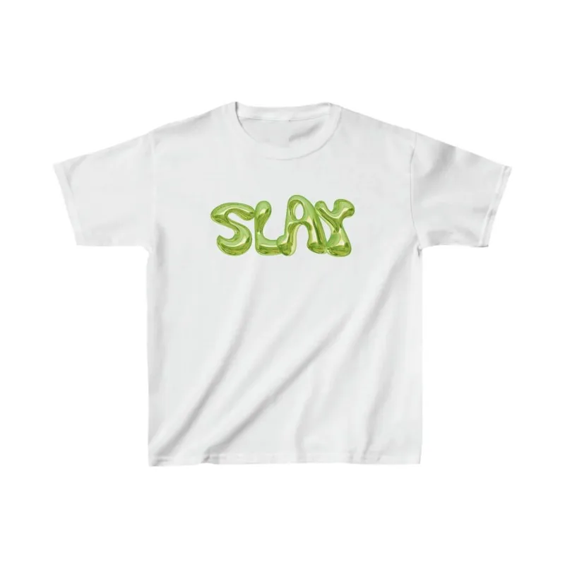 

I Love SLAY letter Summer Fashion Cropped Top Women Harajuku Y2k style Clothes 2000s Graphic Baby Tee Aesthetic T Shirt EMO Girl