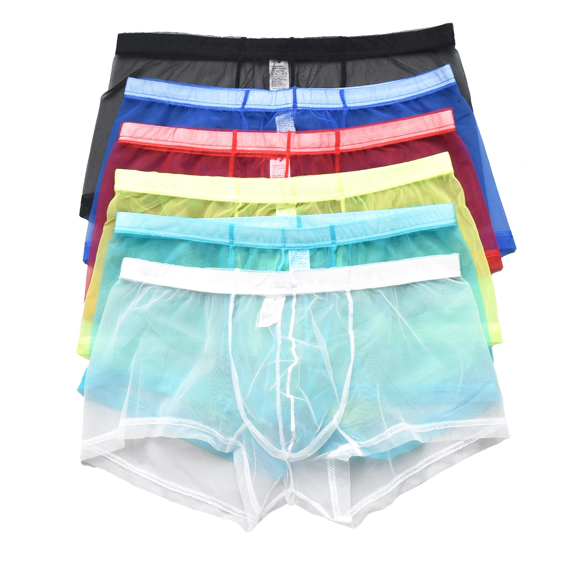 

Sexy See-through Mesh Mens Boxers Low Rise Soft Transparent Boxer Shorts Sexy Male Trunks Breathable Panties Erotic Boxershorts