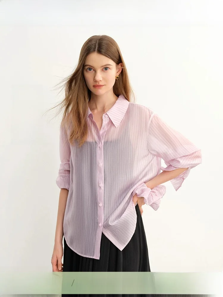 

Translucent Filter Large Size Women's irt Silk Stripe Summer Fre Top Unique Bouquet Ladies Premium Quali Inner Wear