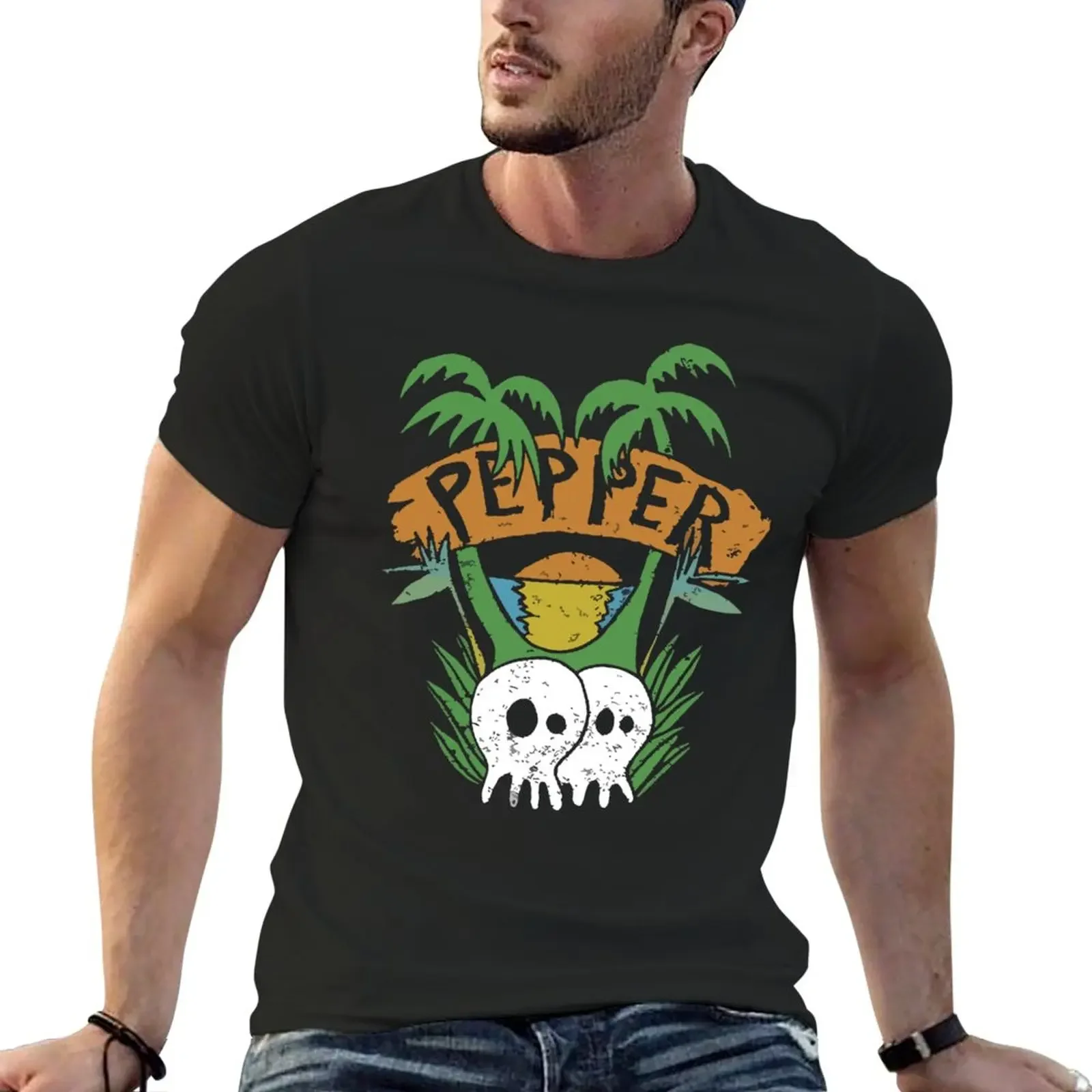 New Pepper Merch Skullconut Trees Shirt T-Shirt summer clothes cute clothes anime figures t shirts men