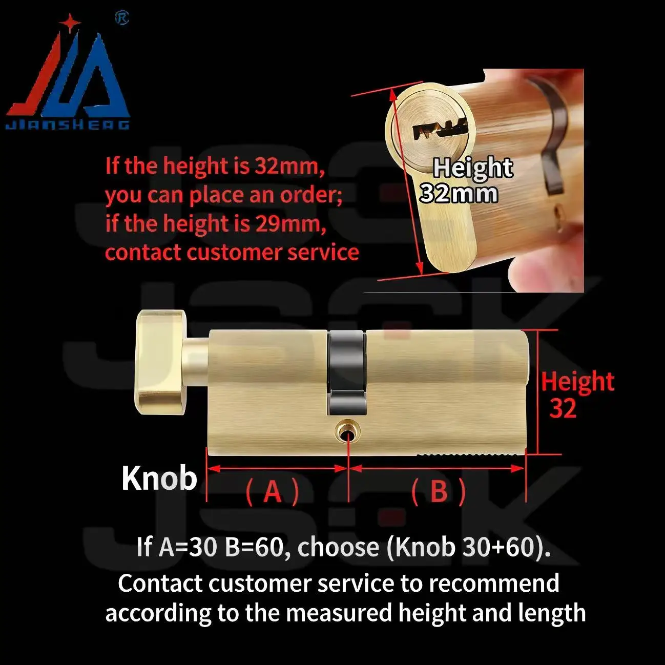 

Brass Lock Cylinder for Aluminum Alloy Door/Broken Bridge Door/UPVC Door Anti-Theft Single Side Open Lock Core