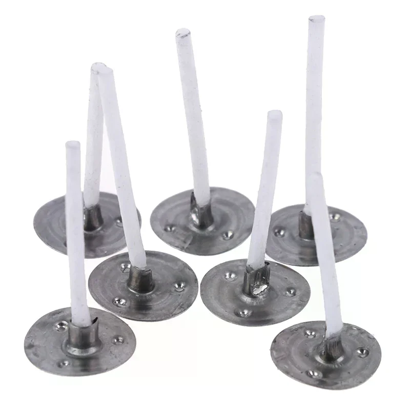 100Pcs Candles Mold Wick Tabs Eco-Friendly Candle Sustainer Making Pure Cotton