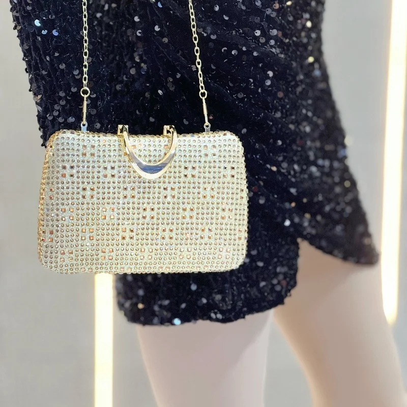 Mooie Mode Vrouwen Bezaaid Diamanten Handtassen Fonkelende Luxe Banket Handtassen Vrouwen Keten Schoudertas Portemonnee Onderarmtas
