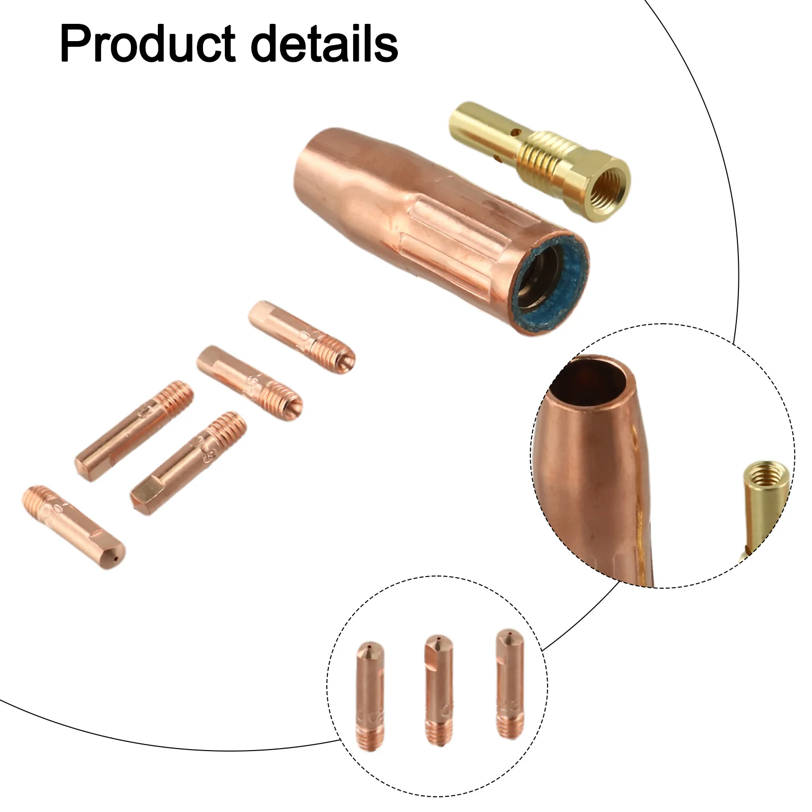 

Набор сварочных наконечников, аксессуары для латунного сердечника с флюсовым сердечником, диафрагма провода наконечника 0,8 мм, диафрагма проводящего наконечника 0,9 мм, латунный материал