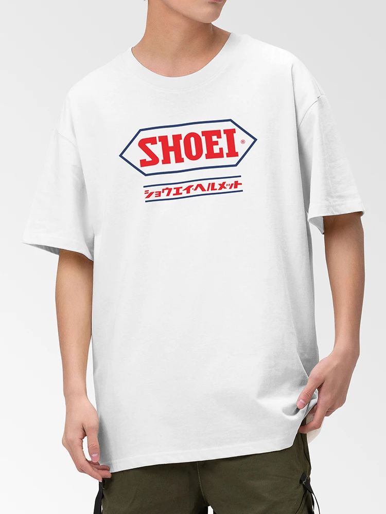 

Marquez с японским SHOEI, классическая мотоциклетная летняя роскошная брендовая хлопковая мужская и женская футболка, мотоциклетная футболка с коротким рукавом