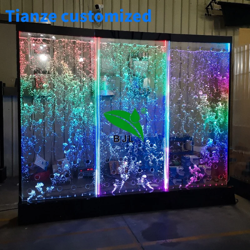 (Customized) restaurant hotel decoration multi color LED digital programming water bubble wall