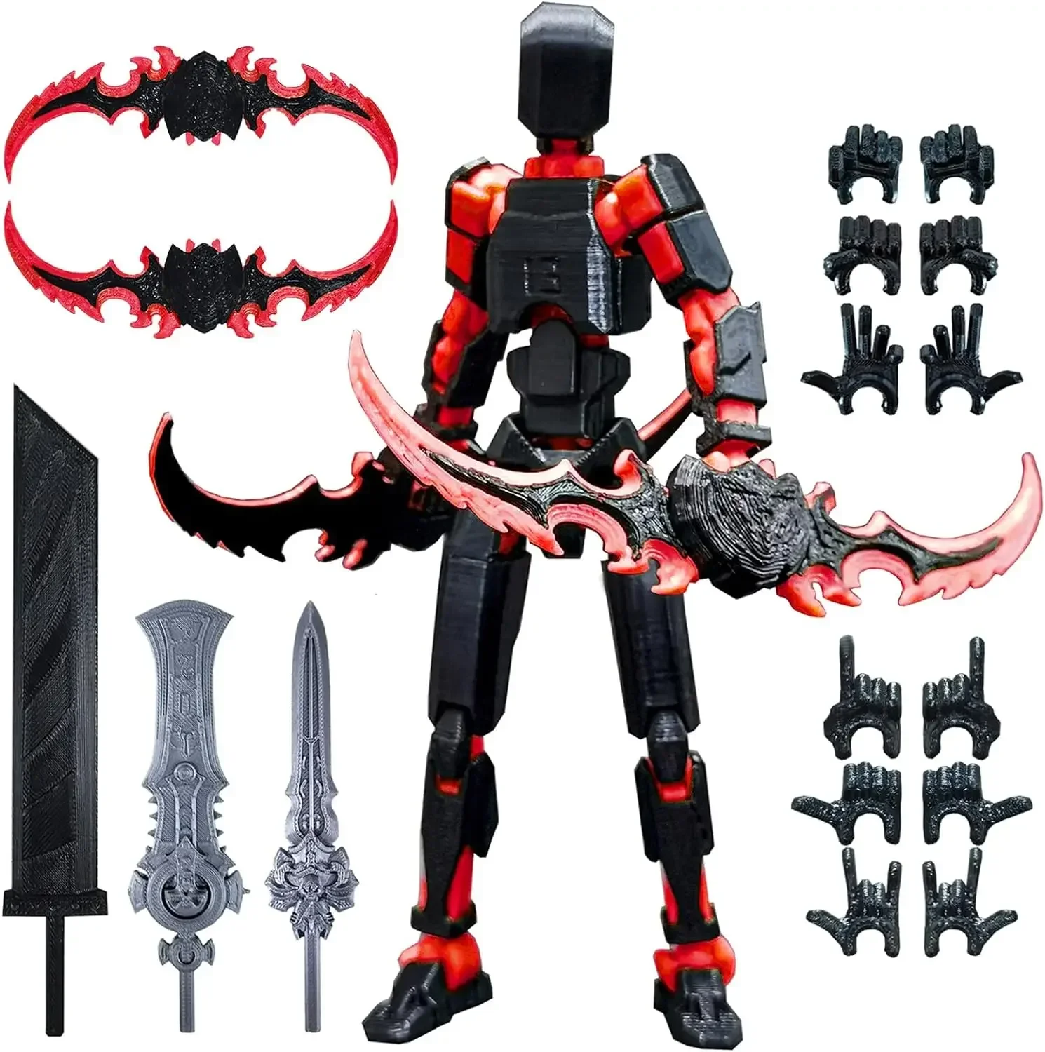 【Not Assembled】T13 Action Figure Set, Titan 13 Robot Action Figure,Dummy 13 Set,3D Printed Robot 13 Action Figure, Lucky 13 Set