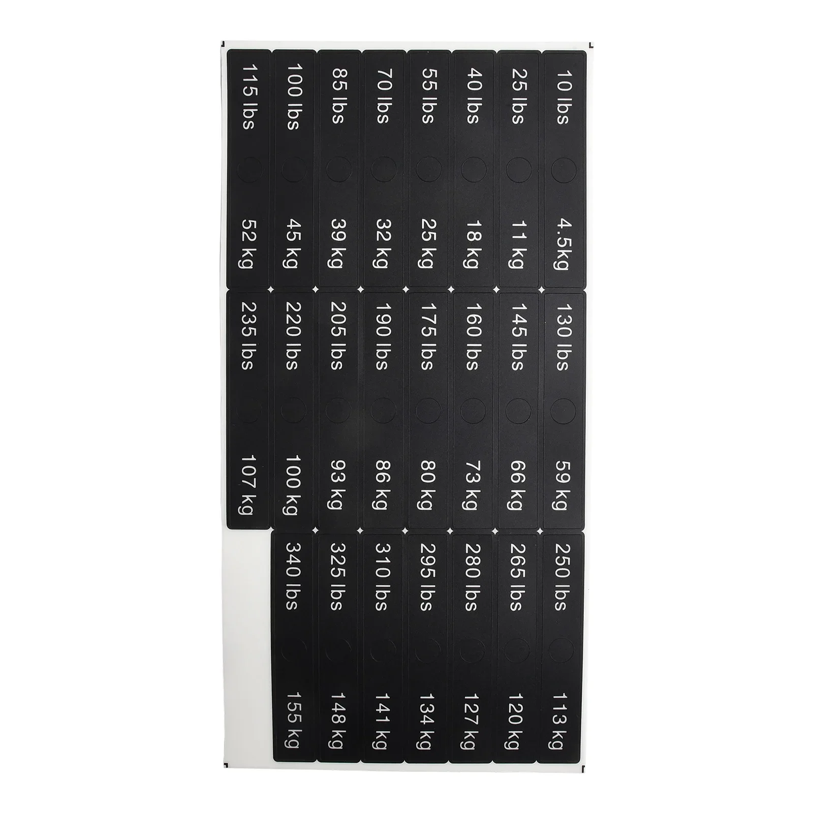 Multipurpose Weight Stack Labels Fitness Equipment Stickers Waterproof Weight Stickers Traceless Removal Labels