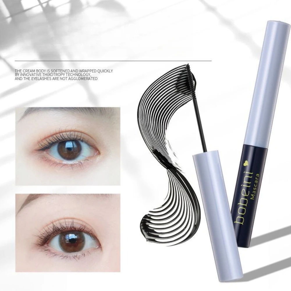 Rímel preto 4d, espessamento, alongamento, ondulação, rímel de fibra líquida à prova d'água, maquiagem feminina, rímel cosmético à prova d'água