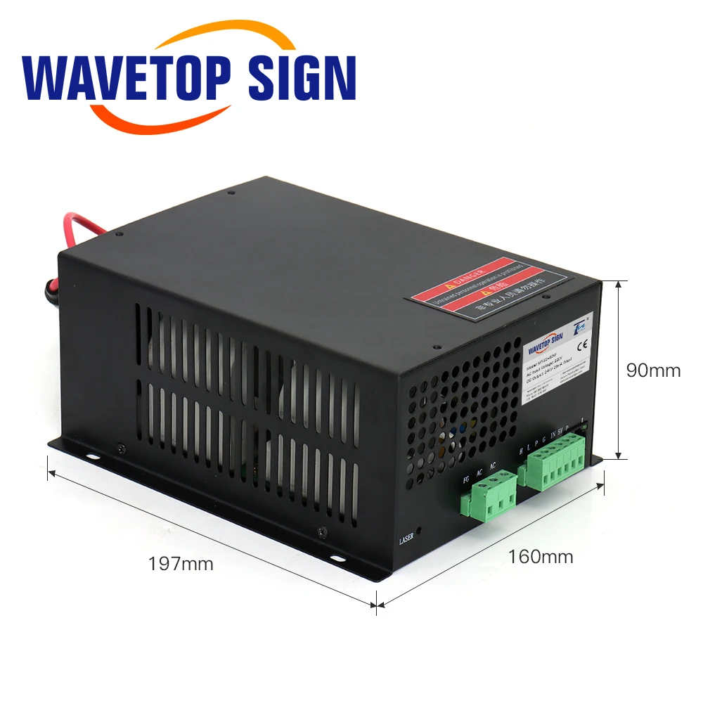 Imagem -02 - Wavetopsign-fonte de Alimentação para Gravação a Laser Co2 e Máquina de Corte Myjg60w 60w 110v 220v