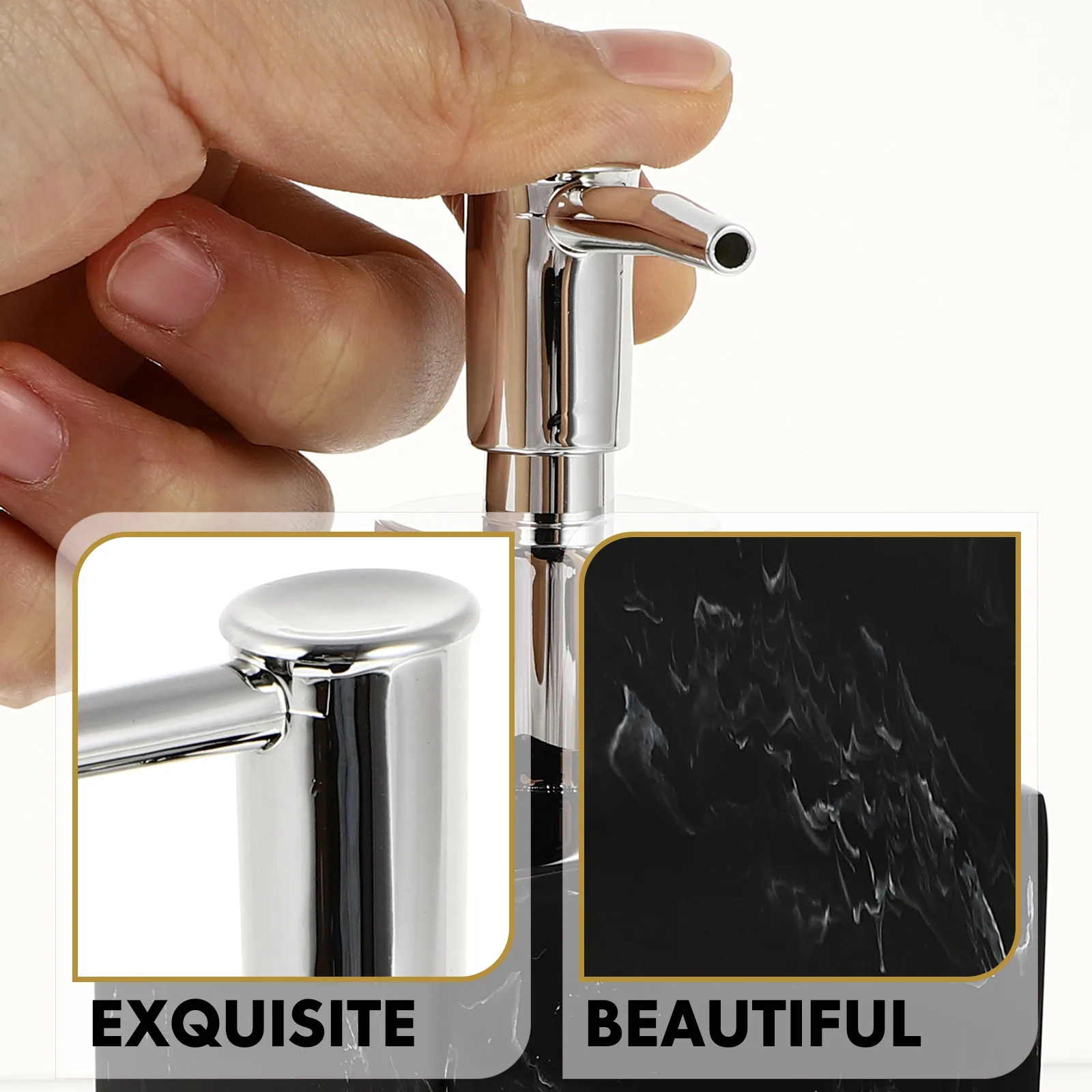 

Portable Resin Shampoo Bottle Press-Type Empty Storage Bath Supply Lovely Marble Pattern Shower Gels Container Hotel Home Travel