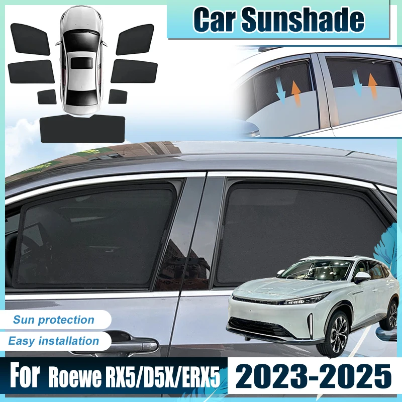 

For Roewe RX5 Accessories D5X ERX5 2023 2024 2025 Car Front Rear Window Sun Shades Covers Anti UV Visors Heat light Shield Net