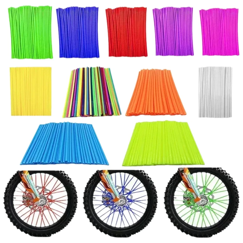 AliExpress RPXBGUCKARHG 72PCS 11 Colors Universal Dirt Bike Spoke Covers Motorcycle Wheel Rim Spoke Wrap Kit Skins Protector Cover for Motocross Bicycle