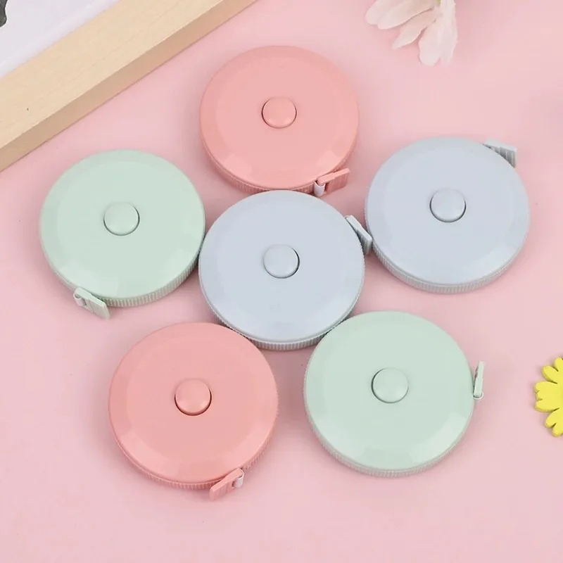 1/5/10/20PCS 1.5m Small Tape Measure Portable Student Soft Leather Three Measurement Clothes Automatic Recycling