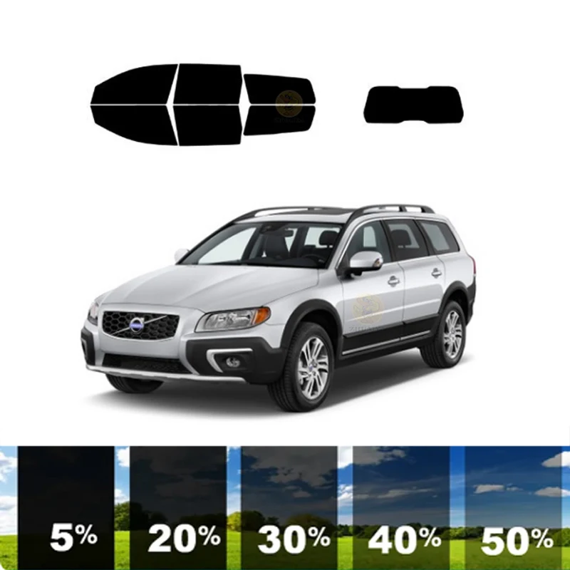 

precut Removable Window Tint Film For Car 100% UVR 5%-35%VLT Heat Insulation Carbon ﻿For VOLVO V70 4 DR WAGON 2008-2011