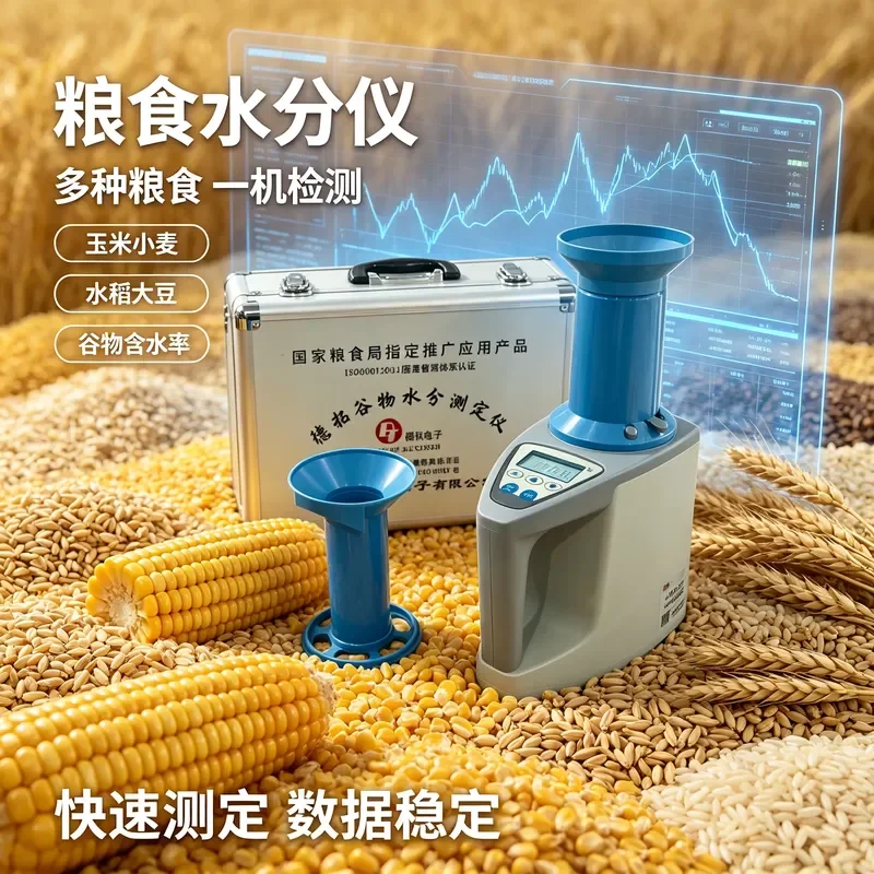 Grain Moisture Meter Rapid Detection for Corn Wheat Rice Soybean Grain Moisture Content Testing Equipment