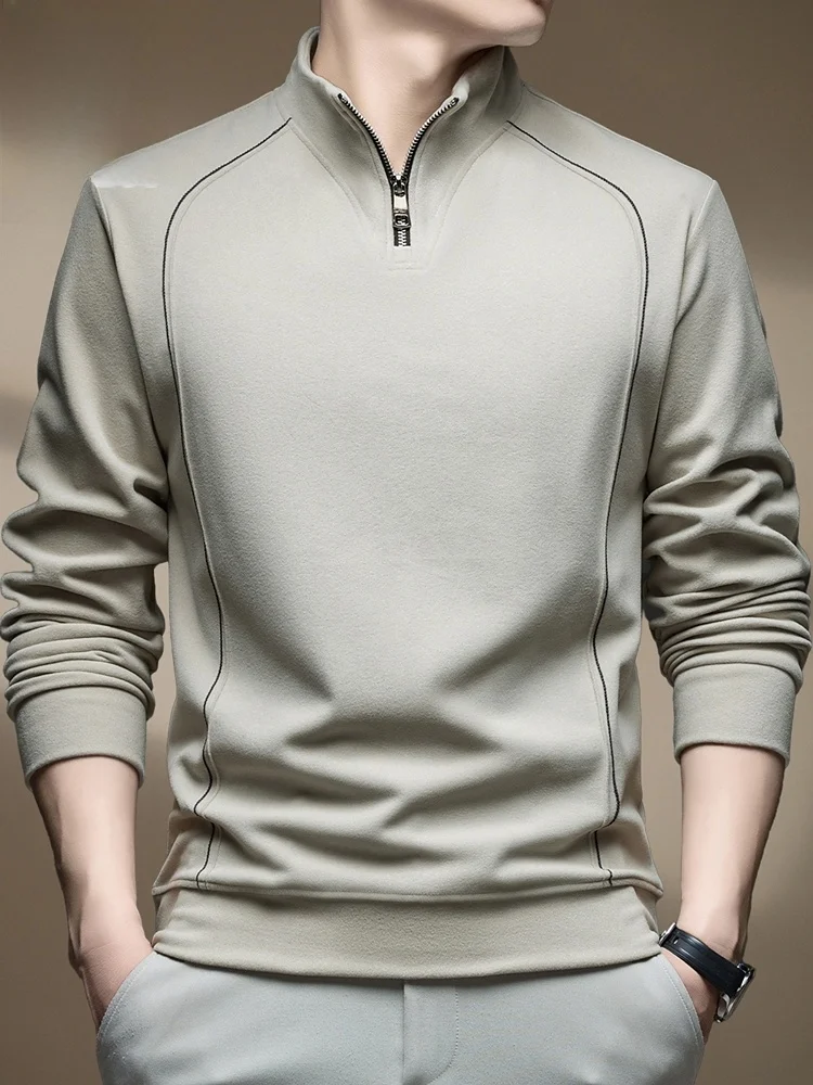 

Мужская толстовка на молнии свободного кроя, весна 2026, с длинным рукавом, повседневная, с защитой от сминания