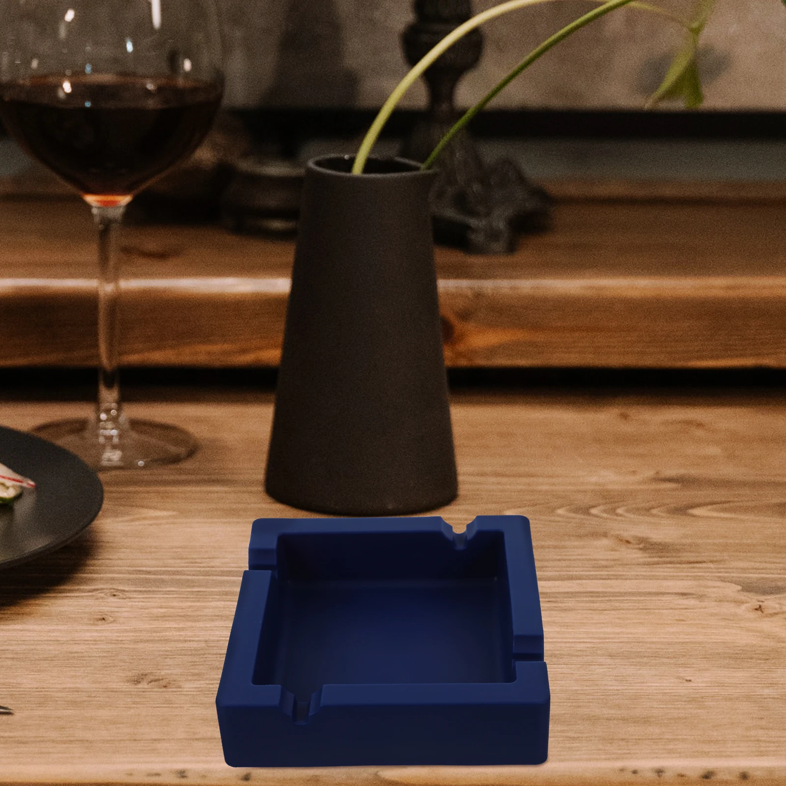 

Ashtray Smoking Cigar Cigarette Ashes Holder Hotel Decoration Silica Gel Device