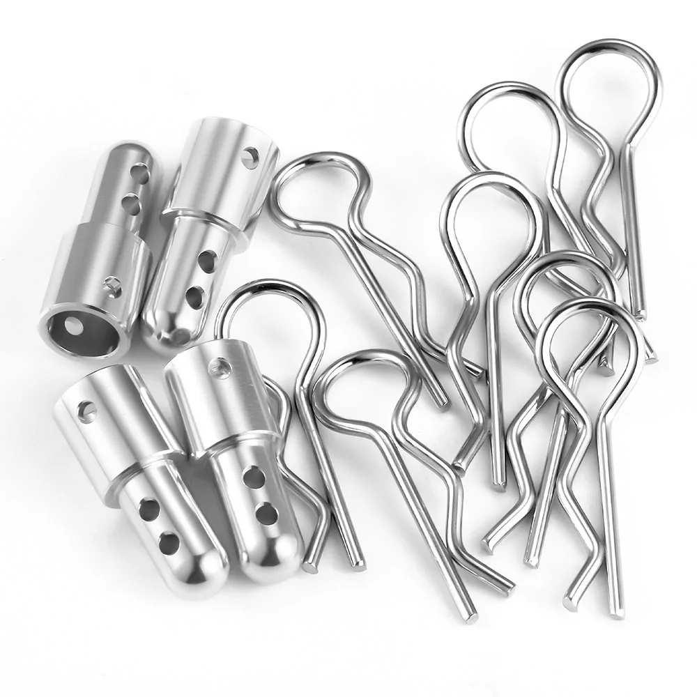 TRINOOD Aluminium Alloy Body Post Mounts with R Clips For 1/14 MJX Hyper Go 14210 14209 14301 RC CAR Raise the Column Upgrade