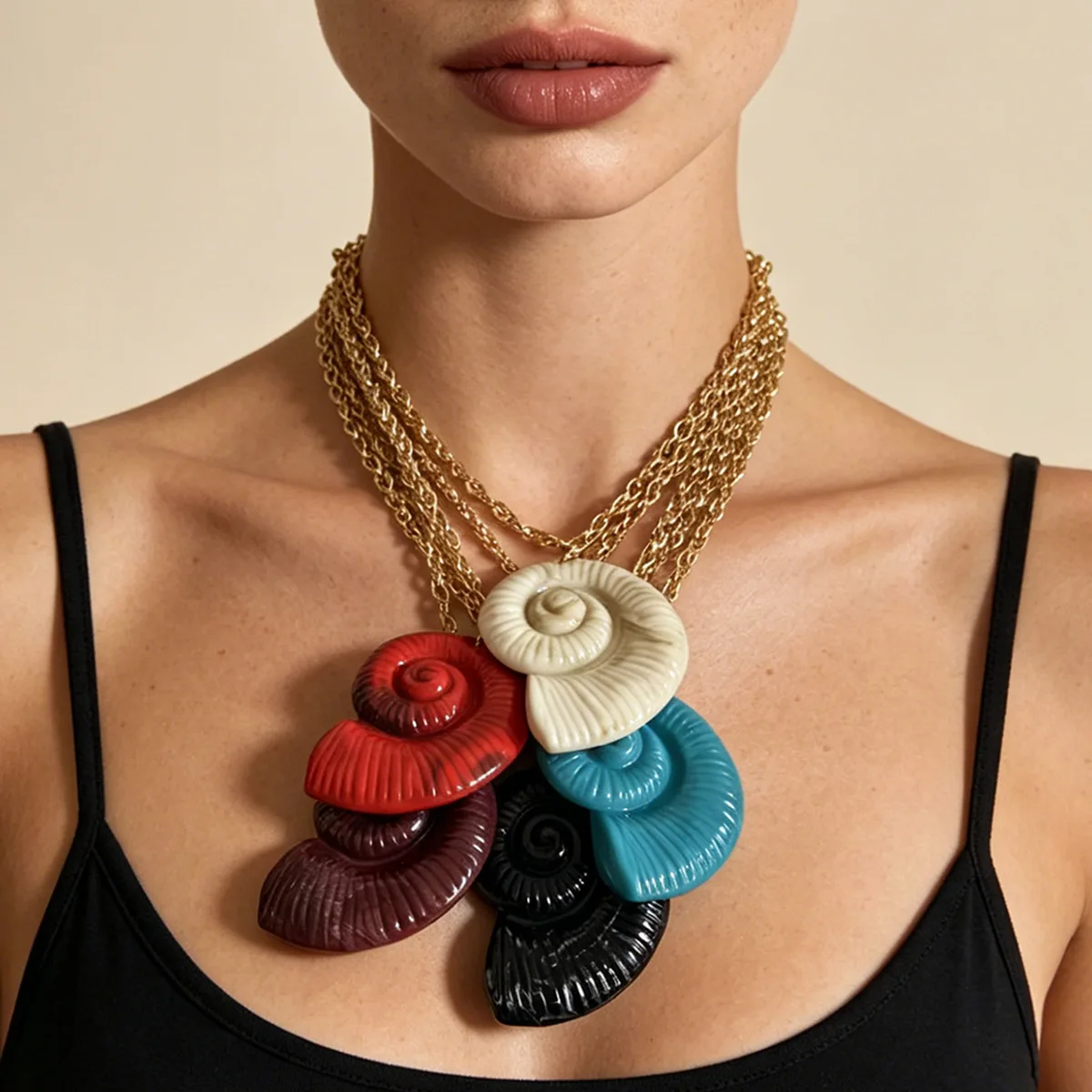 

Vintage Metal Shell Conch Pendant Necklaces for Women 2026 Fashion Jewelry Summer Beach Party Neck Accessories