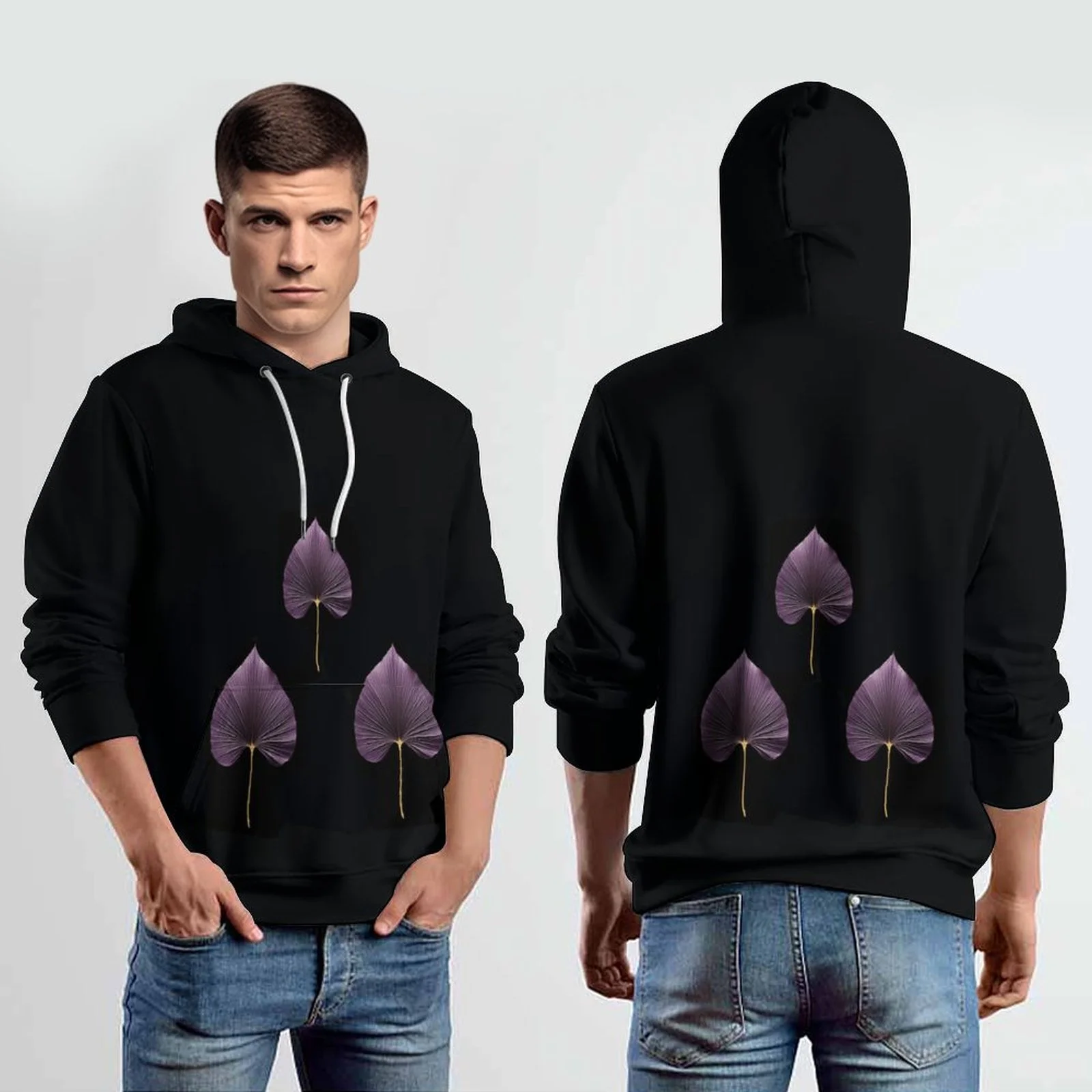 2023 men's casual Multiple patterns 3D personalized customization, multiple printed hoodies, autumn and winter fashion casual